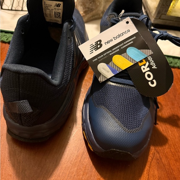 New Balance Men's Dark Blue and Yellow Sneakers - Picture 2 of 8